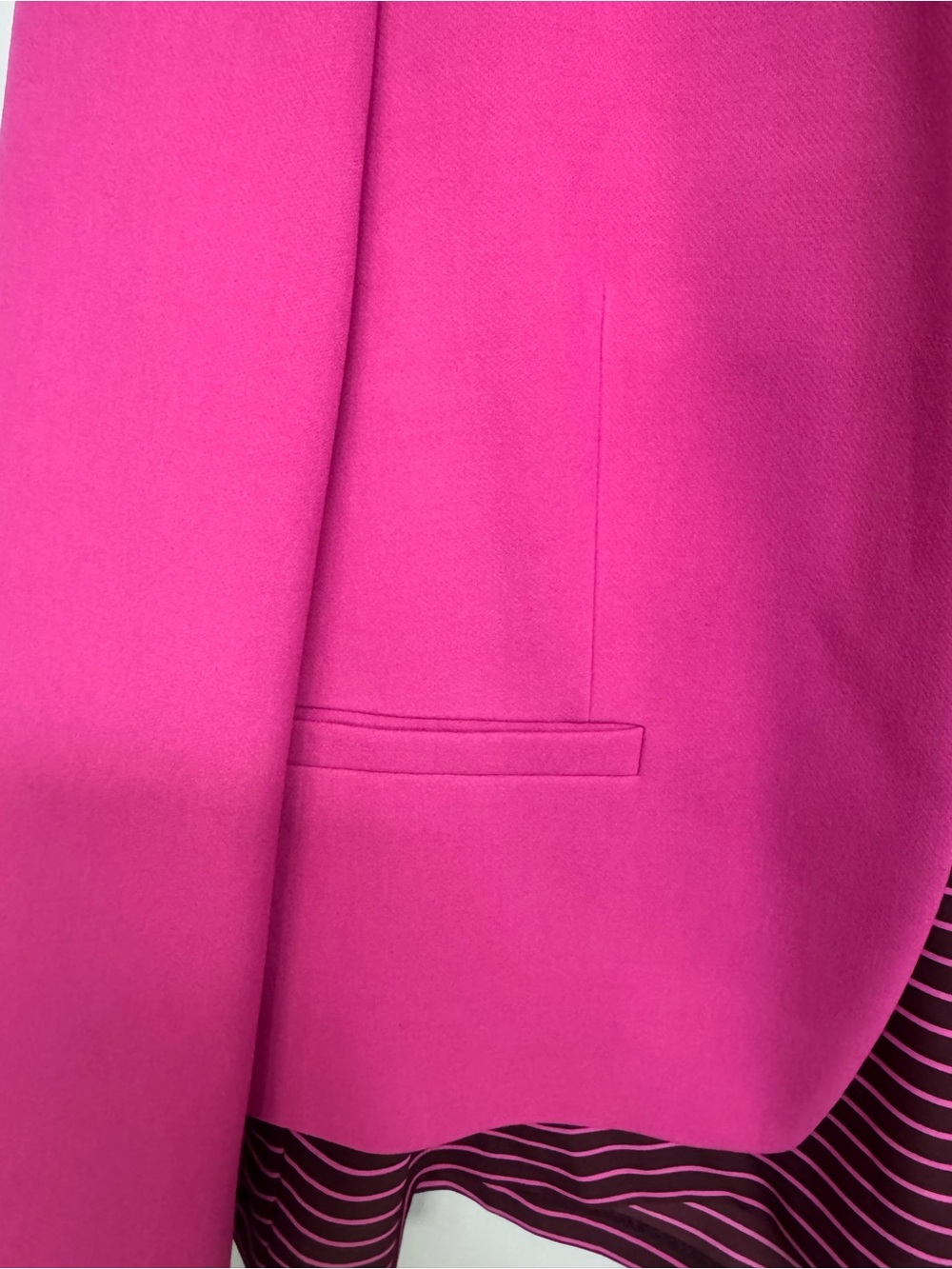 LOFT Women's Hot Pink Open-Front Blazer Jacket and Blouse, Jacket 14, Blouse L - Picture 6 of 11